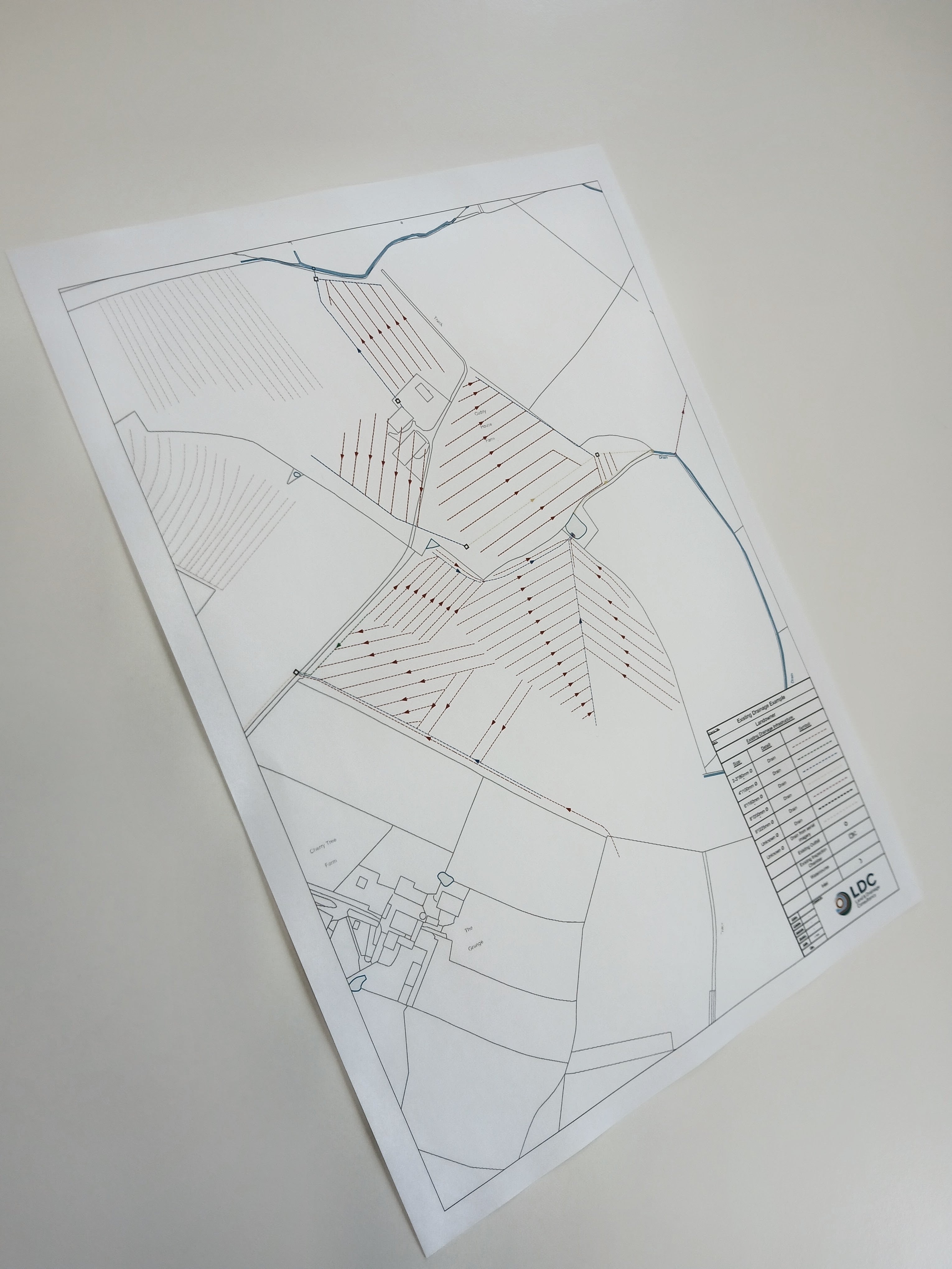 Printed Drainage Plans